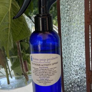 Cobalt blue spray bottle with black trigger